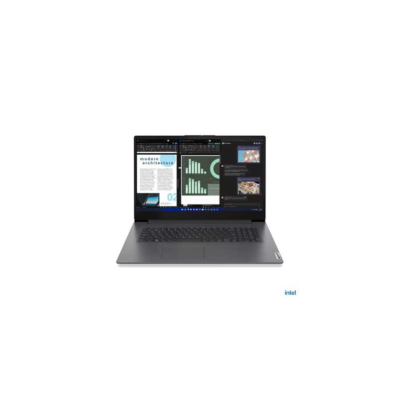 Lenovo V17 G4 IRU Laptop, 17.3 Inch Full HD IPS Screen, Intel Core i7-1355U 13th Gen Processor, 16GB RAM, 512 SSD, Intel Iris Xe