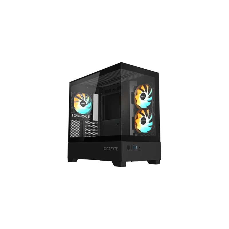 GIGABYTE C201 PANORAMIC RGB Gaming PC Case, Tempered Glass, Optimized Airflow, mini-ITX/m-ATX