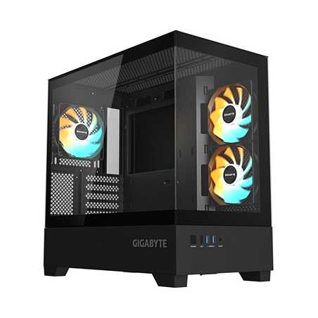 GIGABYTE C201 PANORAMIC RGB Gaming PC Case, Tempered Glass, Optimized Airflow, mini-ITX/m-ATX