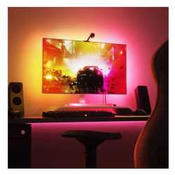 Nanoleaf 4D Screen Real-time Mirroring + Lightstrip Kit, ARGB, Mirrors Action/Music on PC/TV using Camera, 5.2Metre, For Monitor