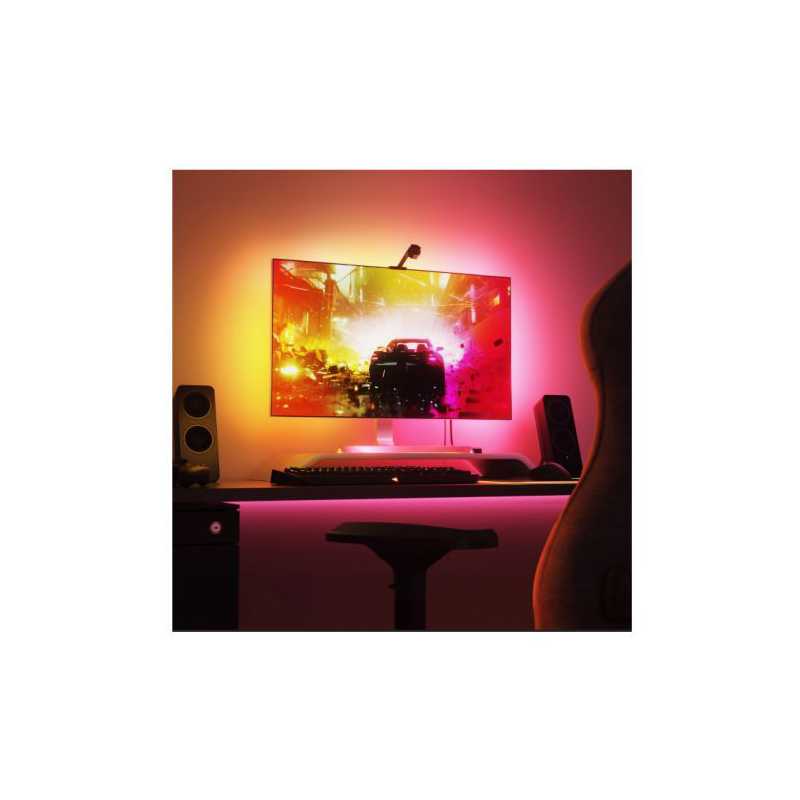 Nanoleaf 4D Screen Real-time Mirroring + Lightstrip Kit, ARGB, Mirrors Action/Music on PC/TV using Camera, 5.2Metre, For Monitor