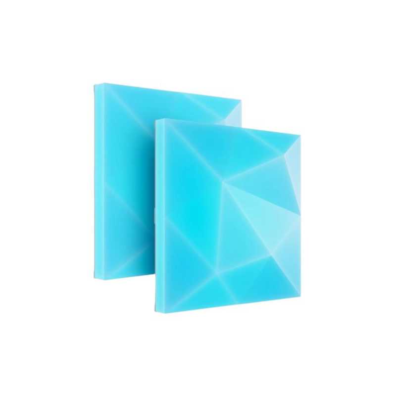 Nanoleaf Blocks Textured Large Square Panels Add-On Kit (2 Panels), 3D Design, Edge to Edge Illumination *Expansion Kit Only*