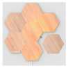 Nanoleaf Elements Hexagons Starter Kit (7-Panels), White Light, Wood Grain Finish, Create an Illuminated Display, Ultra-Thin Pan