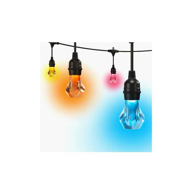 Nanoleaf Matter Smart Multicolour Outdoor String Lights Smarter Kit, 30 Metre, 40 ARGB LEDs, 16+ Million Colours, Reacts to Soun