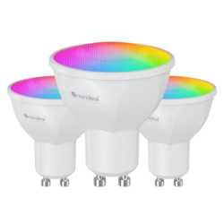 Nanoleaf Matter Wi-Fi GU10 Smart Bulbs (3-Pack), 16+ Million Colours, Colour-Changing Scenes, Tunable Whites, Customised Schedul