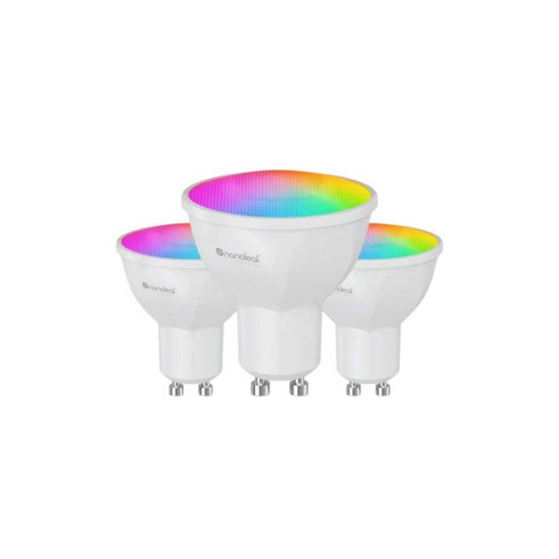 Nanoleaf Matter Wi-Fi GU10 Smart Bulbs (3-Pack), 16+ Million Colours, Colour-Changing Scenes, Tunable Whites, Customised Schedul