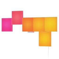 Nanoleaf RGB Blocks Squares Smarter Kit (6-Pack), Create an Illuminated Display, Large Panels, Screen Mirror/Music Reaction, App