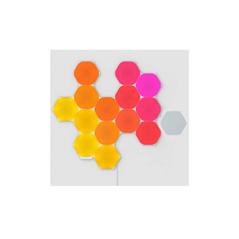 Nanoleaf Shapes Hexagons Starter Kit (15-Panels), RGB, Create an Illuminated Display, Ultra-Thin Panels, Screen Mirror/Music Rea