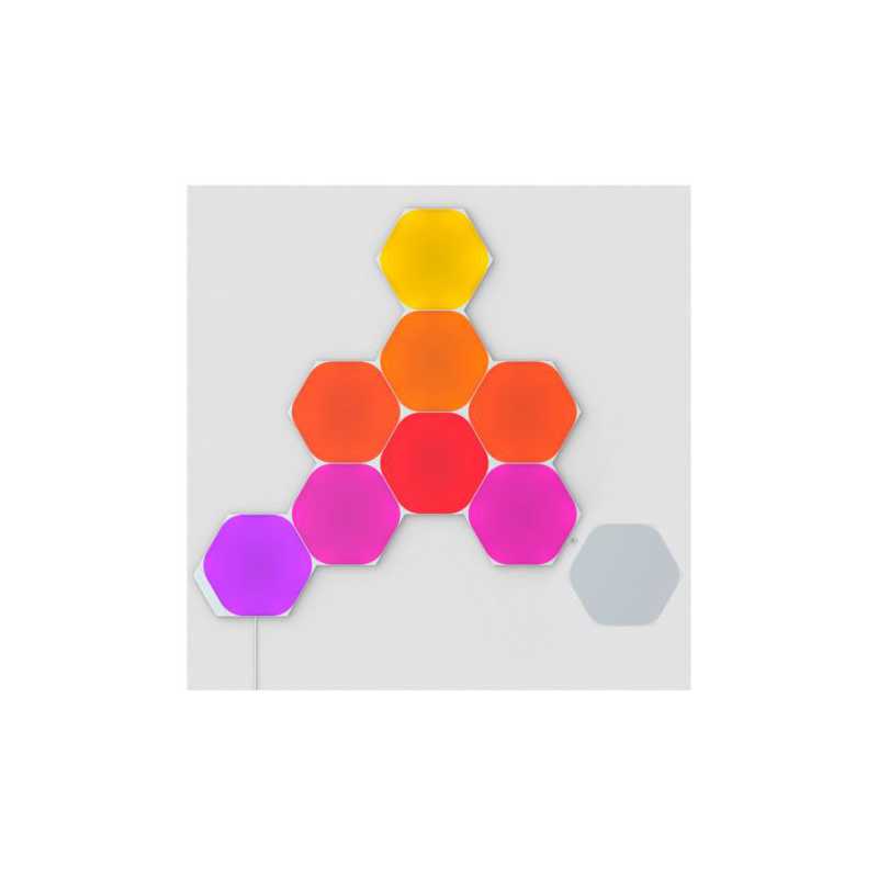 Nanoleaf Shapes Hexagons Starter Kit (9-Panels), RGB, Create an Illuminated Display, Ultra-Thin Panels, Screen Mirror/Music Reac