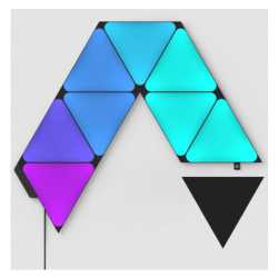 Nanoleaf Shapes Limited Edition Ultra Black Triangles Starter Kit (9-Panels), RGB, Create an Illuminated Display, Ultra-Thin Pan