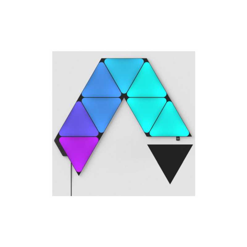 Nanoleaf Shapes Limited Edition Ultra Black Triangles Starter Kit (9-Panels), RGB, Create an Illuminated Display, Ultra-Thin Pan