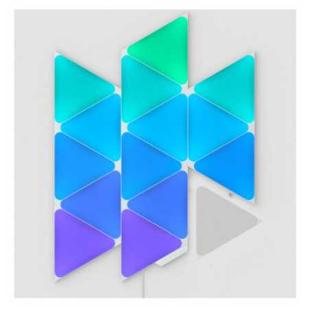 Nanoleaf Shapes Triangles Starter Kit (15-Panels), RGB, Create an Illuminated Display, Ultra-Thin Panels, Screen Mirror/Music Re