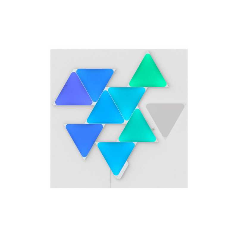 Nanoleaf Shapes Triangles Starter Kit (9-Panels), RGB, Create an Illuminated Display, Ultra-Thin Panels, Screen Mirror/Music Rea