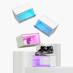 Nanoleaf x Fantaqi EXPO Smart LED Display Case Starter Kit (4-Pack), Stackable, Screen Mirror/Music Reaction, App/Voice/Manual C