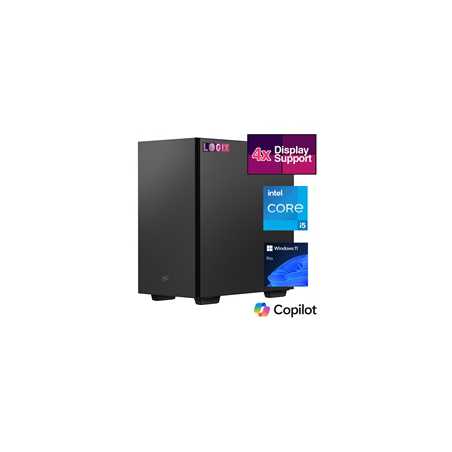 LOGIX Micro Tower - Designed for CCTV Use - Intel i5 Processor, 16GB Kingston Memory, 500GB Kingston SSD, Output to 4 Monitors, 