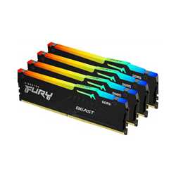 Kingston Fury Beast KF556C40BBAK4-128 128GB (32GB x4) DDR5, 5600MHz, CL40, DIMM, RGB, System Memory