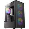 Antec AX26 RGB Elite Mid-Tower Gaming PC Case – Pre-Installed 4×120?mm RGB Fans, Tempered Glass Side Panel, High-Airflow Mesh