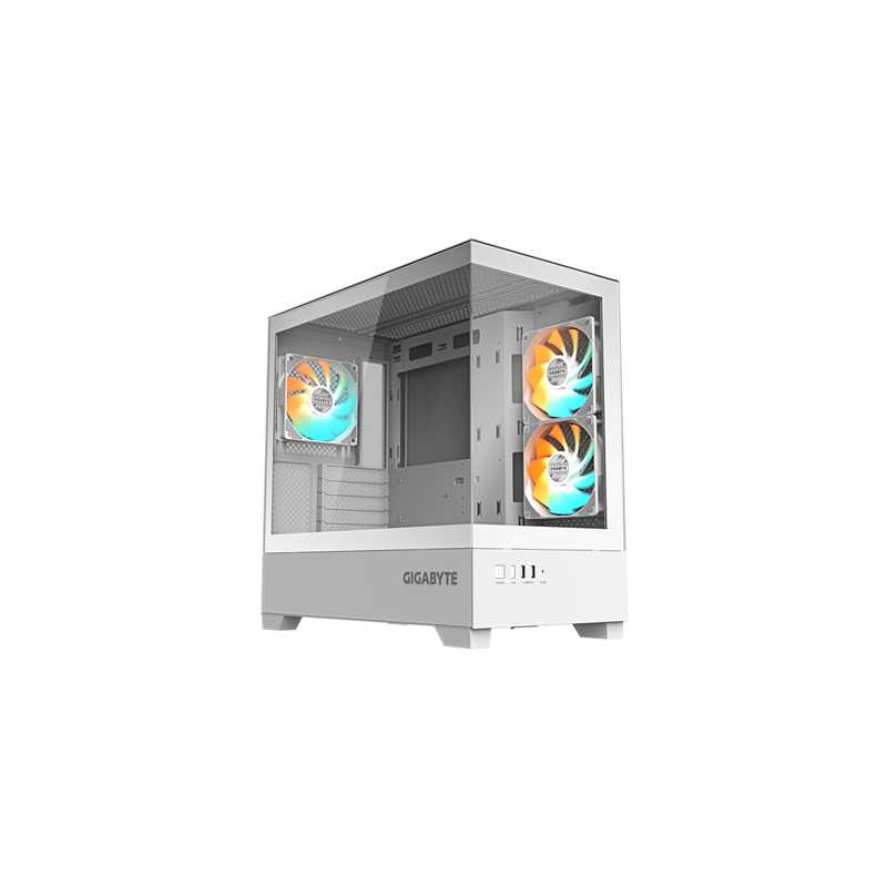 GIGABYTE C201 PANORAMIC ICE RGB Gaming PC Case, Tempered Glass, Optimized Airflow, mini-ITX/m-ATX