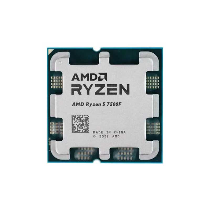 AMD Ryzen 5 7500F CPU, AM5, 3.7GHz (5.0 Turbo), 6-Core, 65W, 38MB Cache, 5nm, 7th Gen, No Graphics, NO HEATSINK/FAN - OEM *TRAY*
