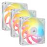 Corsair RS120-R ARGB 12cm PWM Reverse Blade RGB Case Fans (3-Pack), 8 RGB LEDs, Daisy-Chain, Magnetic Dome Bearing, 2100 RPM, Wh
