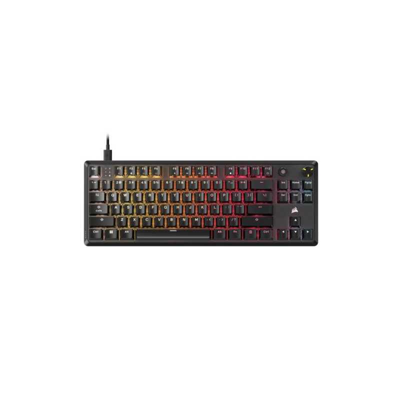 Corsair K70 CORE TKL RGB Mechanical Gaming Keyboard, USB, Red Linear Switches, Sound Dampening, Rotary Dial, Aluminium Top Plate