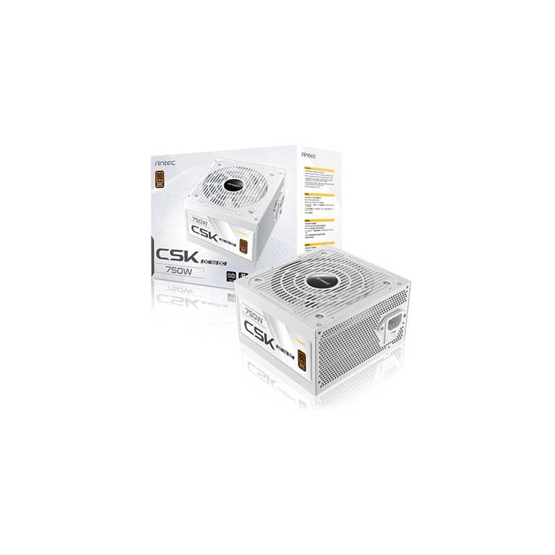 Antec CSK DC 750W White PSU, 80+ Bronze, Fully Wired, Antec's 5-year warranty