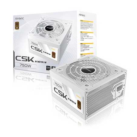 Antec CSK DC 750W White PSU, 80+ Bronze, Fully Wired, Antec's 5-year warranty