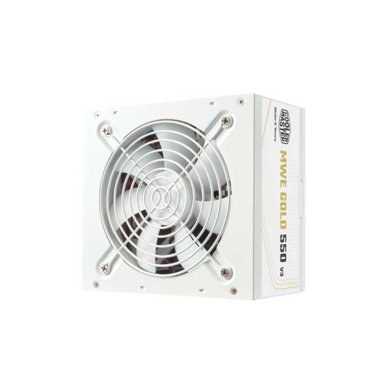 Cooler Master 550W MWE Gold V3 ATX 3.1 PSU, Fully Wired, HDB Bearing Fan, 80+ Gold, White