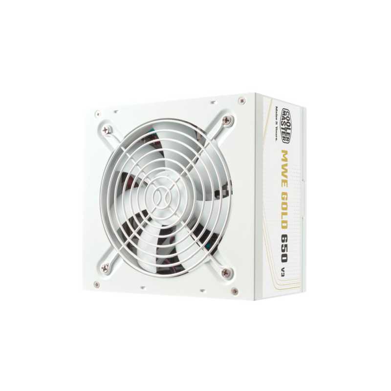 Cooler Master 650W MWE Gold V3 ATX 3.1 PSU, Fully Wired, HDB Bearing Fan, 80+ Gold, White