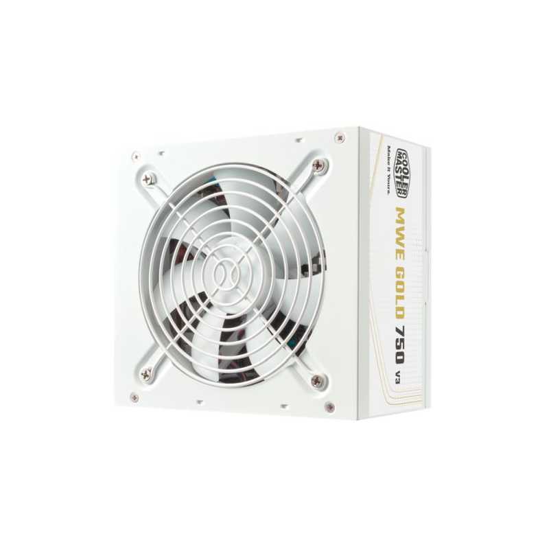 Cooler Master 750W MWE Gold V3 ATX 3.1 PSU, Fully Wired, HDB Bearing Fan, 80+ Gold, White