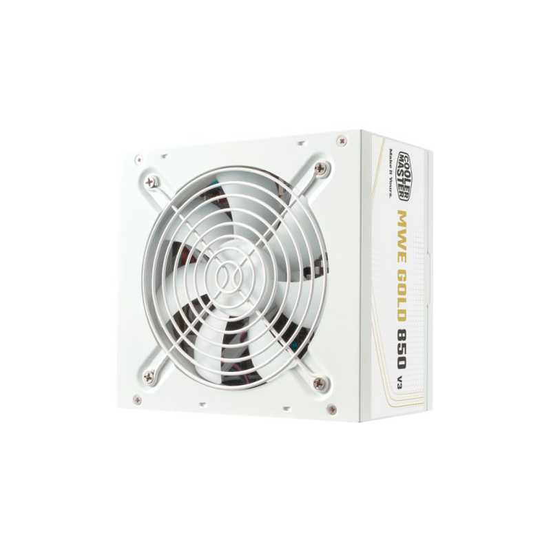 Cooler Master 850W MWE Gold V3 ATX 3.1 PSU, Fully Wired, HDB Bearing Fan, 80+ Gold, White