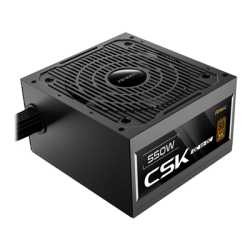 Antec CSK550DC 550W Power Supply, 80 Plus Bronze Certified, ATX 12V 2.52, Non-Modular, DC-to-DC, Flat Black Cables, 120mm Quiet 