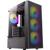 Antec AX27 RGB Elite Mid-Tower Gaming PC Case with Tempered Glass, Full Mesh Front Panel, 4 Pre-installed 120mm FRGB Fans, ATX/M