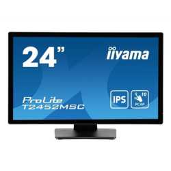 iiyama PROLITE T2452MSC-B1  24 inch IPS Monitor, Full HD, 5ms, USB Hubx2, HDMI, DisplayPort, 60Hz, Speakers, Black, ACR, Interna