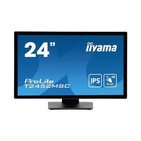 iiyama PROLITE T2452MSC-B1  24 inch IPS Monitor, Full HD, 5ms, USB Hubx2, HDMI, DisplayPort, 60Hz, Speakers, Black, ACR, Interna