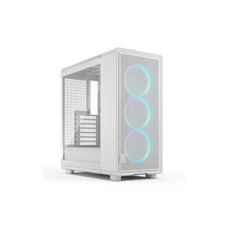 Fractal Design Epoch (White RGB TG Clear) Case w/ Clear Window, ATX, 3x Momentum RGB Fans, Mesh Top & Front, USB-C 20Gbps