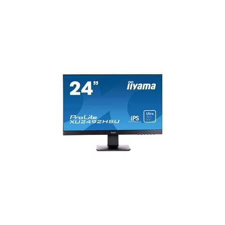 iiyama Prolite XU2492HSU-B1 24 Inch IPS LCD with Slim Bezel, 4ms, Full HD 1920x1080,1x HDMI,1 x DisplayPort,1 x VGA, 2 x USB, 2 