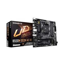 Gigabyte B550M DS3H AC R2 AMD AM4 Socket Micro ATX WiFi 6 Motherboard, Dual Channel DDR4, 4x DIMMS, 2x M.2 slots, including PCIe