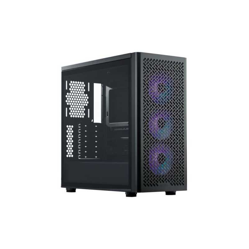 Cooler Master Elite 502 Gaming Case w/ Glass Side, E-ATX, 3x ARGB Fans, Mesh Front, USB-C, Asus BTF Compatible, Black