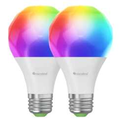 Nanoleaf Matter Wi-Fi E27 Smart Bulbs (2-Pack), 16+ Million Colours, Colour-Changing Scenes, Tunable Whites, Customised Schedule