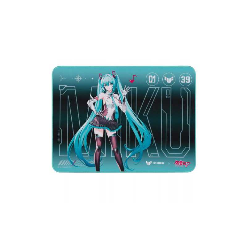 Asus TUF Gaming P1 Hatsune Miku Edition Gaming Mouse Pad, Water-Resistant Surface, Non-Slip Rubber Base, Anti-Fray, 260 x 360 x 