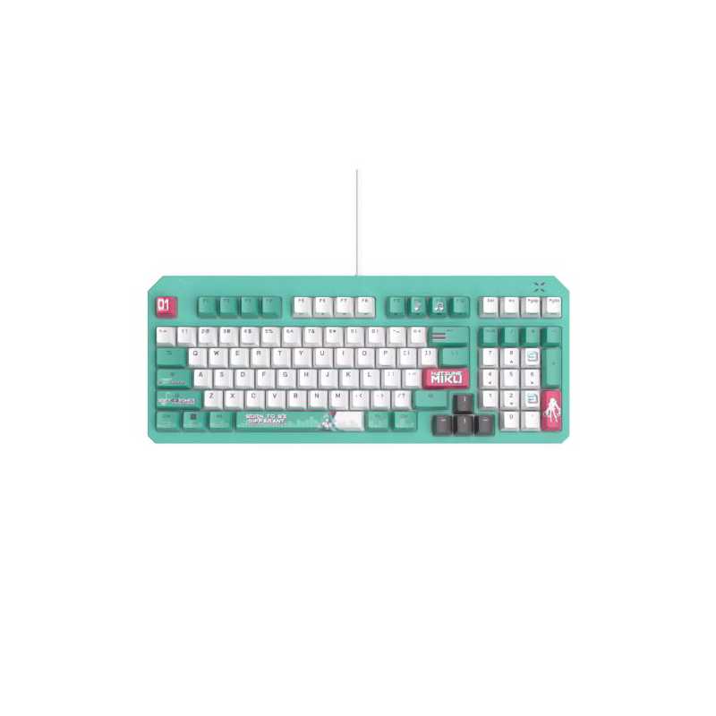 Asus TUF Gaming K3 Gen II Hatsune Miku Edition Optical-Mechanical Compact Gaming Keyboard, 97-Key Layout, Dampening Foam, IP57, 