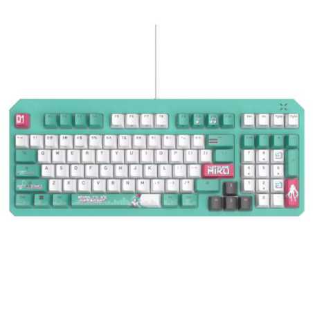 Asus TUF Gaming K3 Gen II Hatsune Miku Edition Optical-Mechanical Compact Gaming Keyboard, 97-Key Layout, Dampening Foam, IP57, 