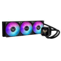 Asus TUF Gaming LC III 360 ARGB LCD Liquid CPU Cooler, 360mm Radiator, Customisable 2.8" LCD, 3x ARGB PWM Fans