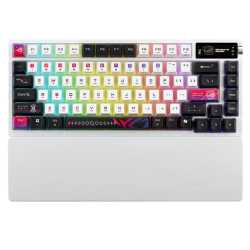 Asus ROG AZOTH X 75% Custom Mechanical RGB Gaming Keyboard, Wireless/Btooth/USB, NX Snow Switches, Dye-Sub & Translucent Keycaps