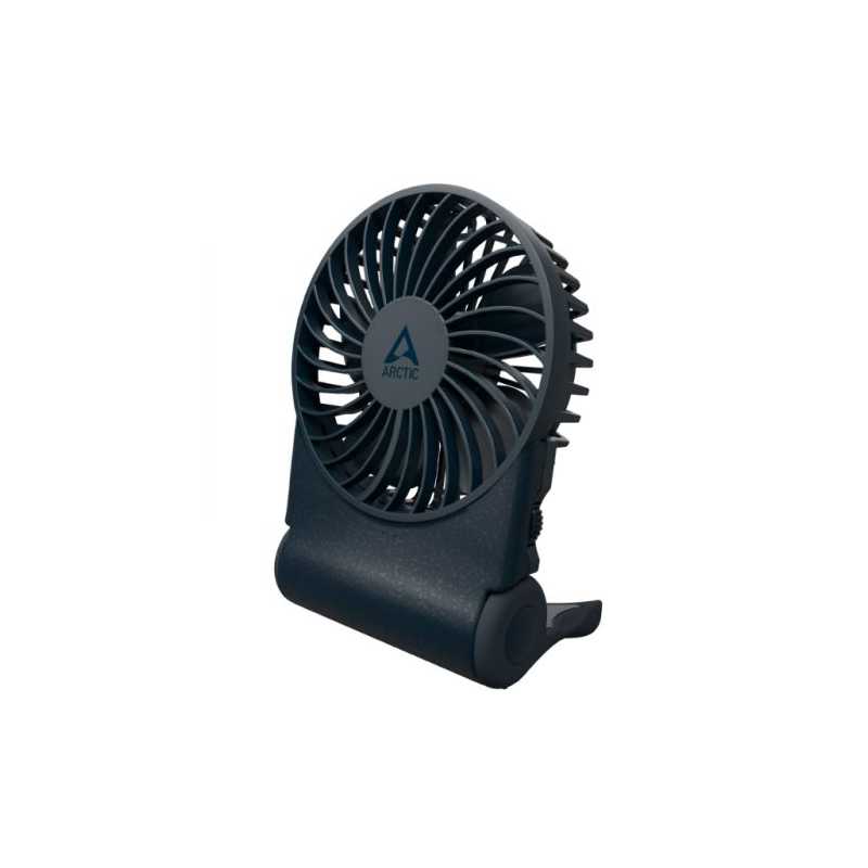 Arctic Summair 2Go Powerful Handheld Fan, Up to 77 Hours of Battery, Ergonomic Handle with Fold-Out Stand, Deep Blue
