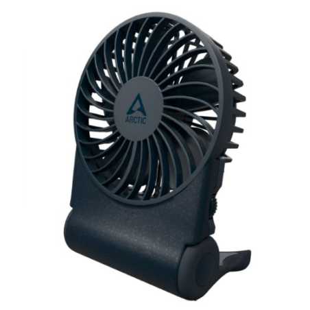 Arctic Summair 2Go Powerful Handheld Fan, Up to 77 Hours of Battery, Ergonomic Handle with Fold-Out Stand, Deep Blue