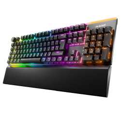 Be Quiet! Light Mount Silent Linear RGB Mechanical Keyboard, 3D Media Wheel, 5 Macro Keys, Sound-Proofing, Black