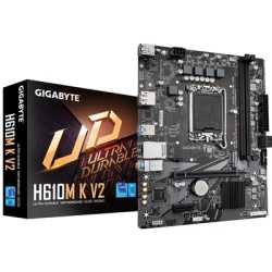 Gigabyte H610M K V2 DDR5 Intel Socket 1700 Micro ATX Motherboard, PCIe 4.0 Design, Gen3 x4 M.2 ,GbE LAN ,Anti-Sulfur Resistor, S