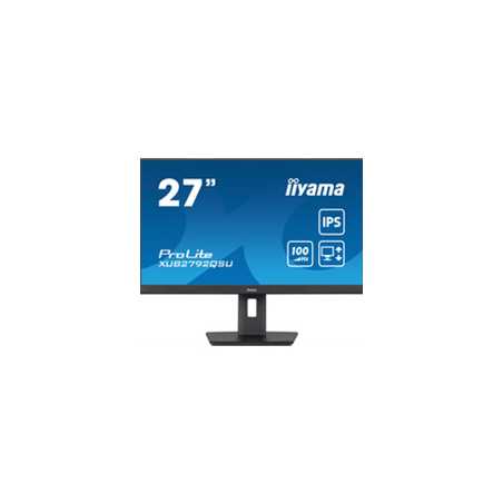iiyama Prolite XUB2792QSU-B6 27 inch QHD IPS Monitor, .0.4ms, HDMI, DisplayPort, USB Hub, 100Hz, Speakers, Black, Internal PSU, 